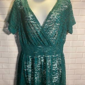 Torrid new size 1x green lace top